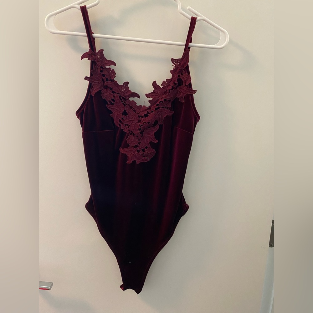 Harlowe & Graham Velvet bodysuit